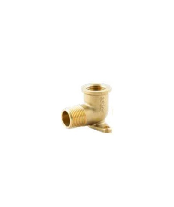 1/2" brass elbow with flange